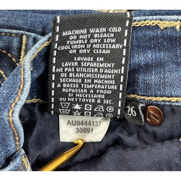 7 For All Mankind Women's The High Waist Skinny Jeans - size 26 denim - Picture 6 of 12